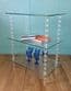 French Lucite & glass etagere